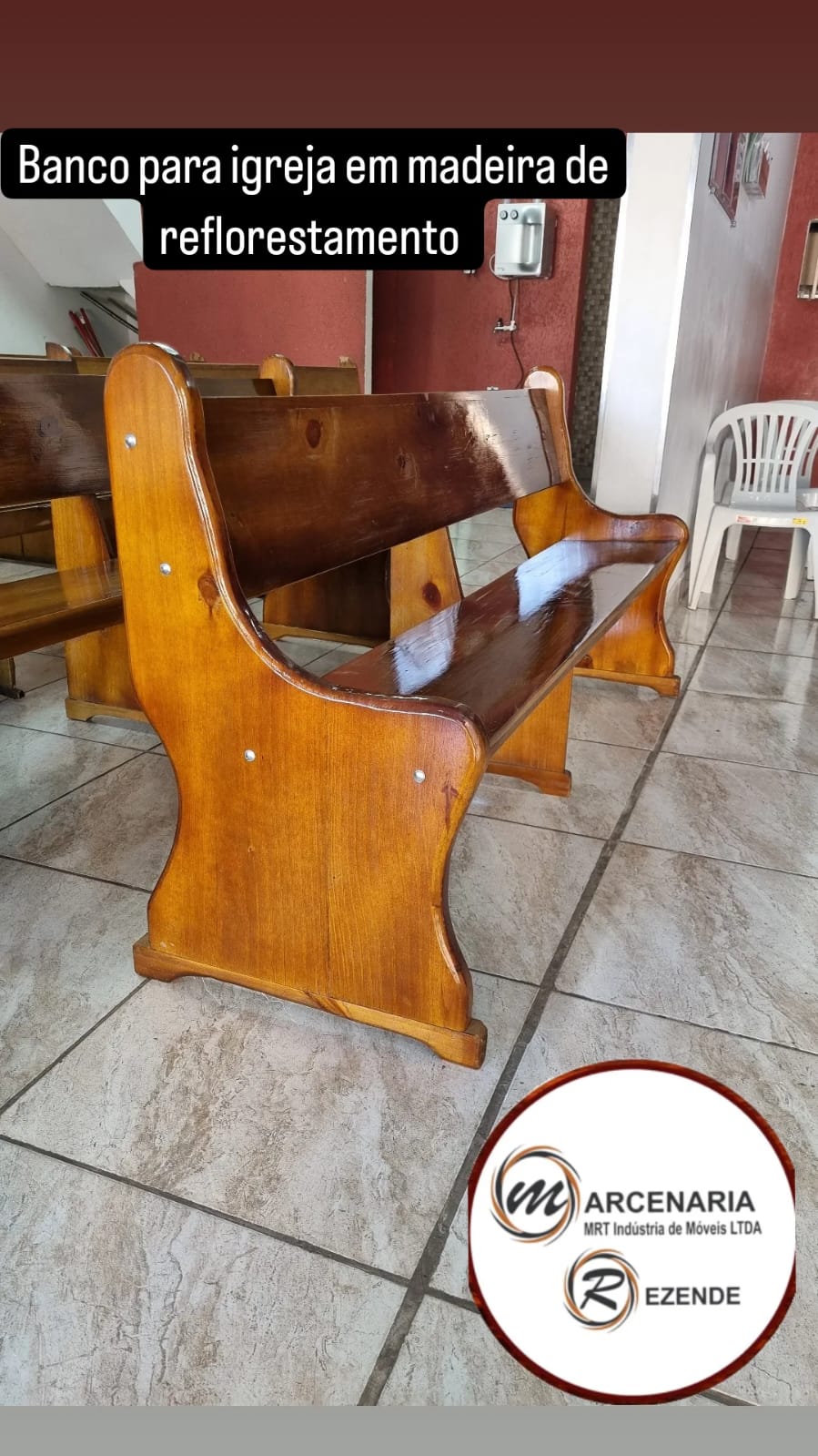 Bancos para igreja – Marcenaria Rezende