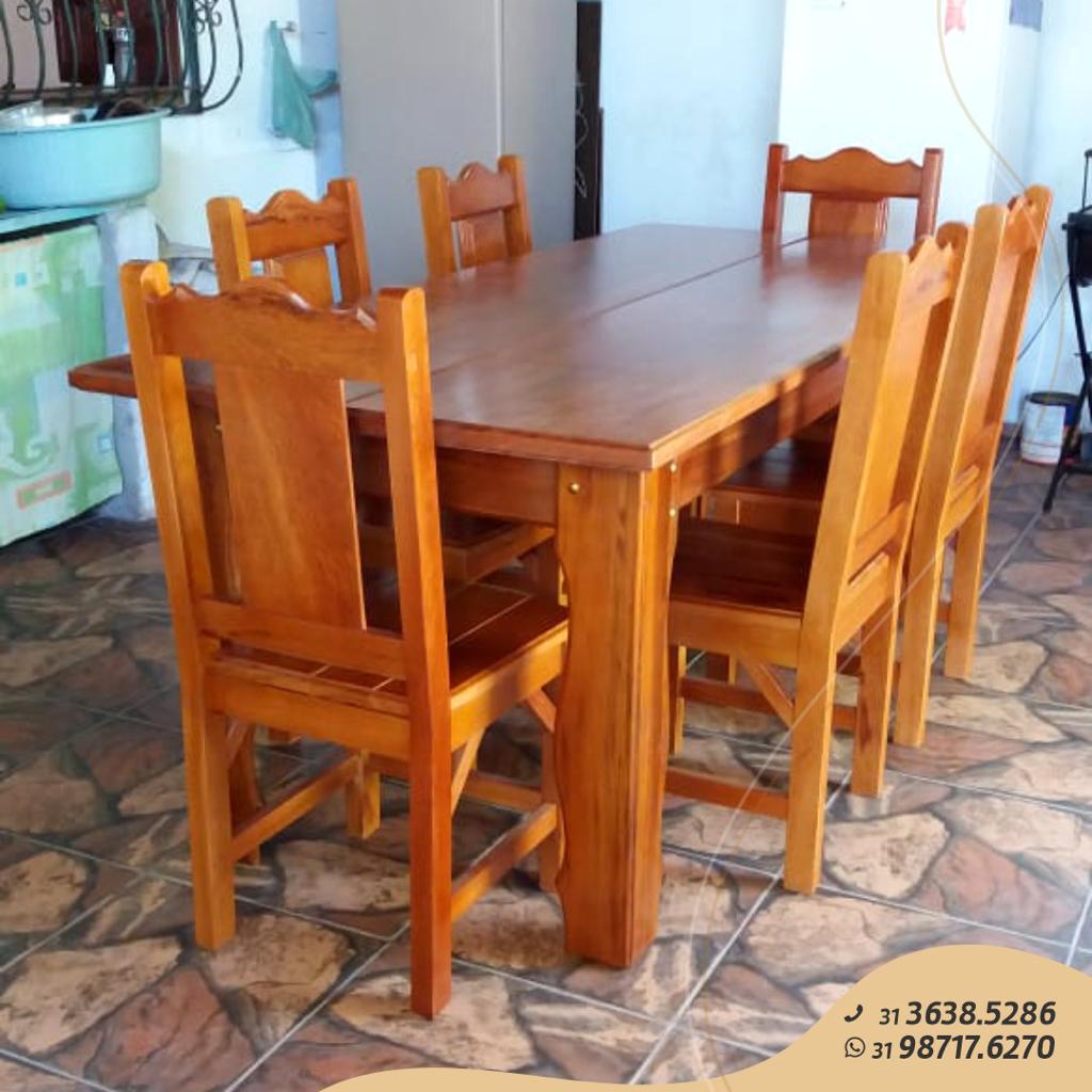 Mesa de Madeira e Cadeiras – Marcenaria Rezende