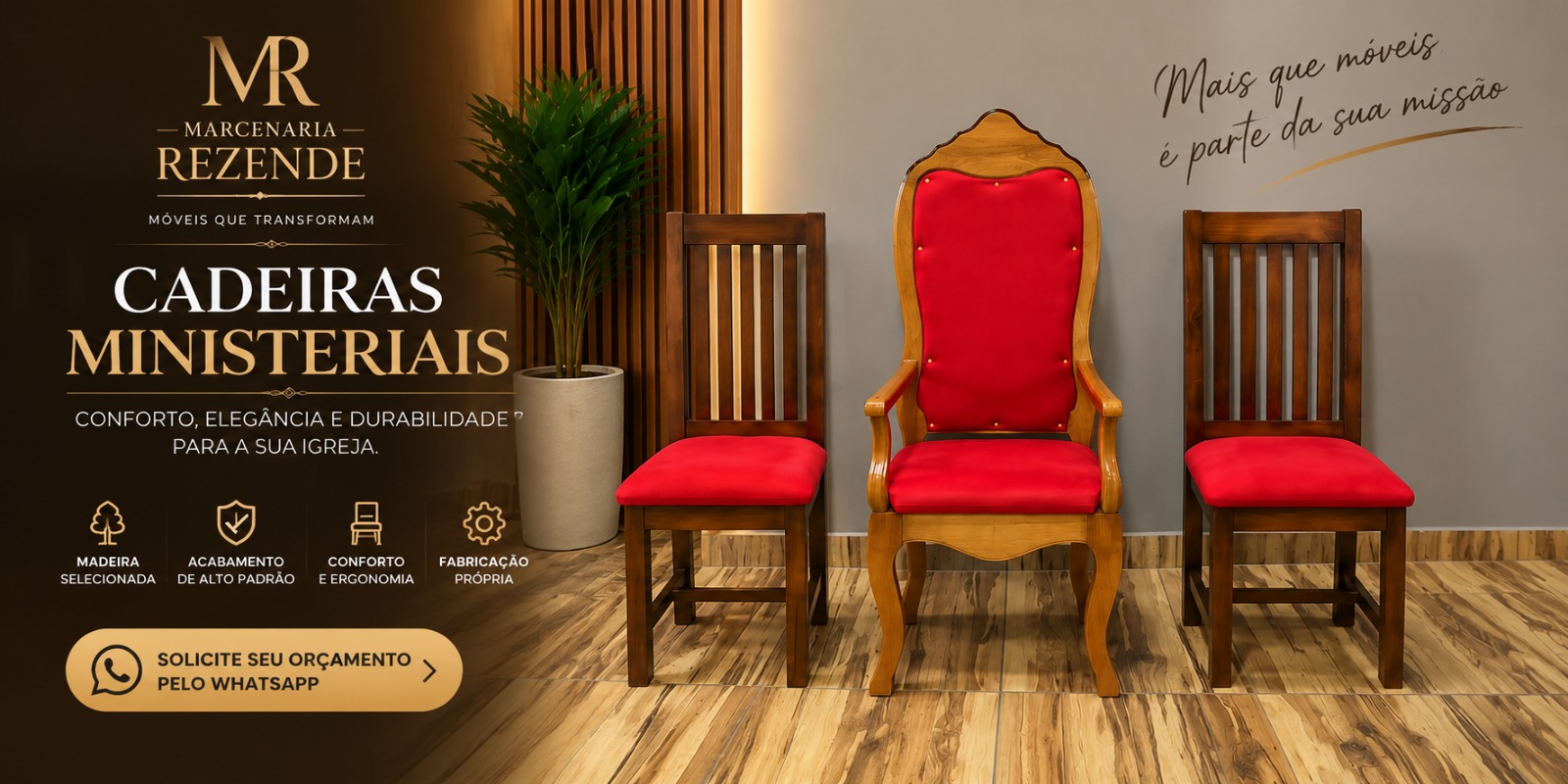 Cadeiras para Altar – Marcenaria Rezende